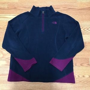 North Face girls XL 18 blue pullover fleece